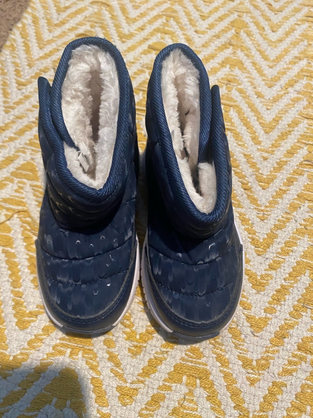 Kids Cozy Waterproof Winter Boots in Navy Blue